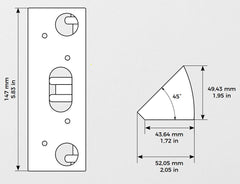 Doorbird A8002 Wall Mount Adaptor for D1101V - Corner Adaptor - dwelligence - Accessory
