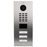 DoorBird D2103V Multi - Dwelling IP Intercom Video Door Station - 3 Call Buttons - Metal Finish - dwelligence - Video IP Intercom