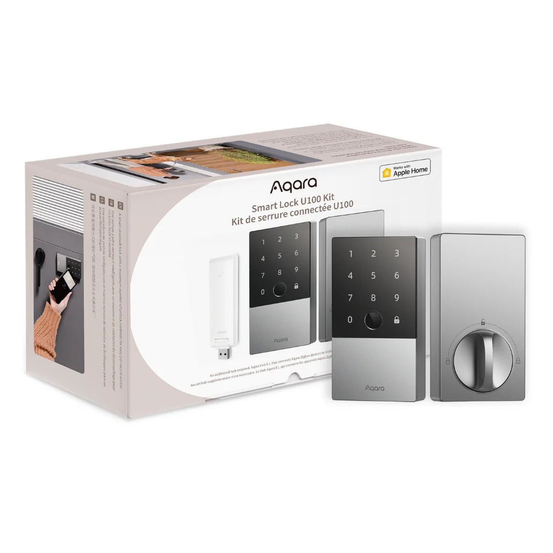 Aqara Smart Lock U100 (Silver) with E1 Hub Kit - dwelligence - Smart Lock