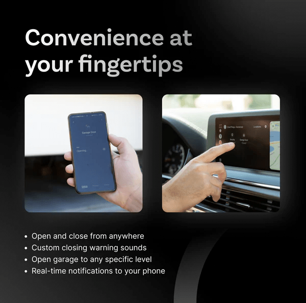 Konnected Smart Garage Door Opener blaQ - dwelligence - Garage Door Opener