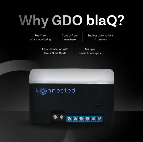 Konnected Smart Garage Door Opener blaQ - dwelligence - Garage Door Opener