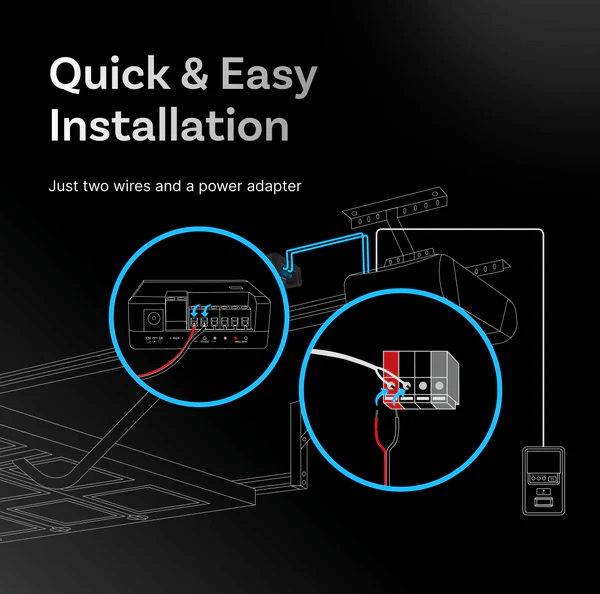 Konnected Smart Garage Door Opener blaQ - dwelligence - Garage Door Opener