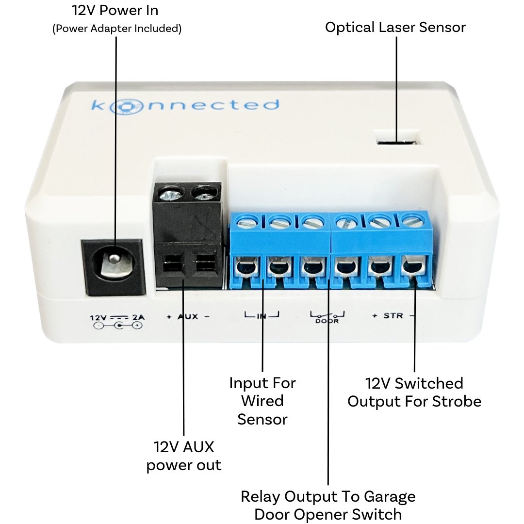 Konnected Smart Garage Door Opener White - dwelligence - Garage Door Opener